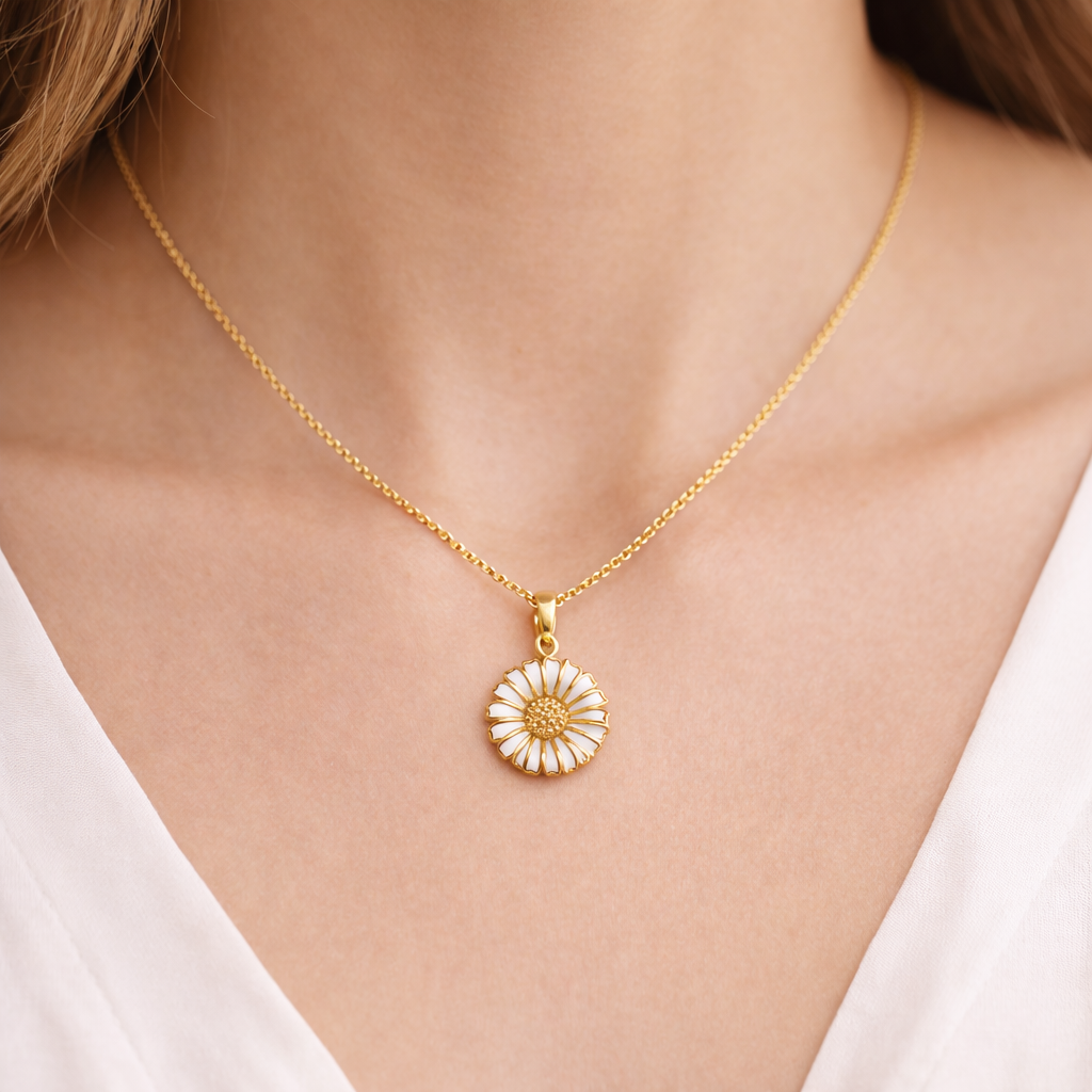 MARGUERITE Halskæde - Forgyldt sølv
